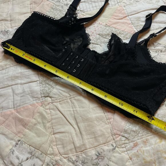victoria’s secret gothic lace non padded push up balconette bra size 34DDD - Picture 4 of 6